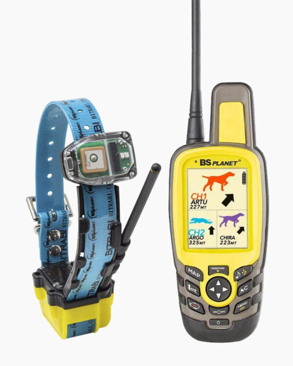 Kit MITO 5300 collare satellitare GPS e GSM per cani da caccia + BS PLANET 3003 EVOMAP ELITE localizzatore satellitare per cani da caccia