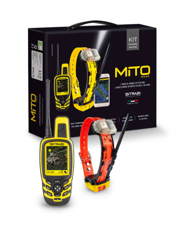 Kit MITO 5100 collare satellitare per cani da caccia + BS PLANET 3000 OPENMAP UNICO localizzatore satellitare per cani da caccia