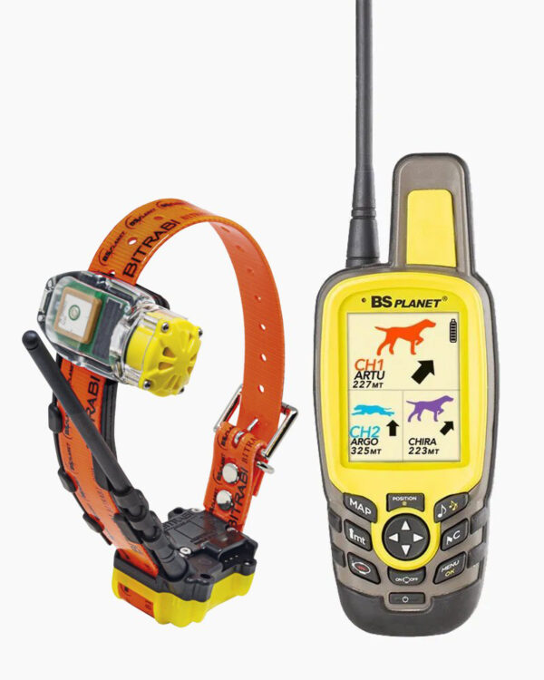 Kit MITO 5100 collare satellitare per cani da caccia + BS PLANET 3003 EVOMAP ELITE localizzatore satellitare GPS per cani da caccia