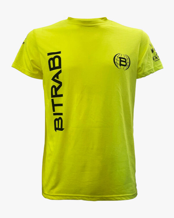 t-shirt maglietta giallo fluo