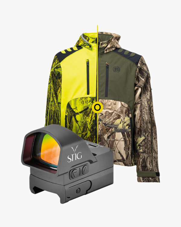 Pacchetto punto rosso per carabina STIG ASKA 2.0 + Giacca softshell TIGER