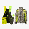 Zaino trisacca gilet da caccia TRIO PRO + Giacca softshell BUFALO