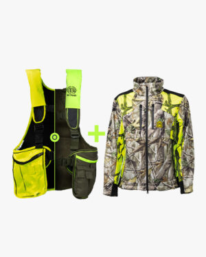 Zaino trisacca gilet da caccia TRIO PRO + Giacca softshell BUFALO
