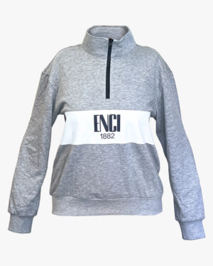 Felpa Unisex Zip 3/4 Grigia