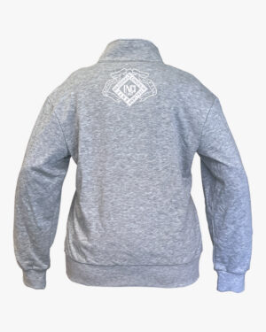 Alternative view of Felpa Unisex Zip 3/4 Grigia