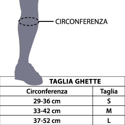 tabella taglia ghetta